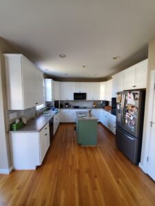 Newly painted cabinets in a home in Richmond, VA