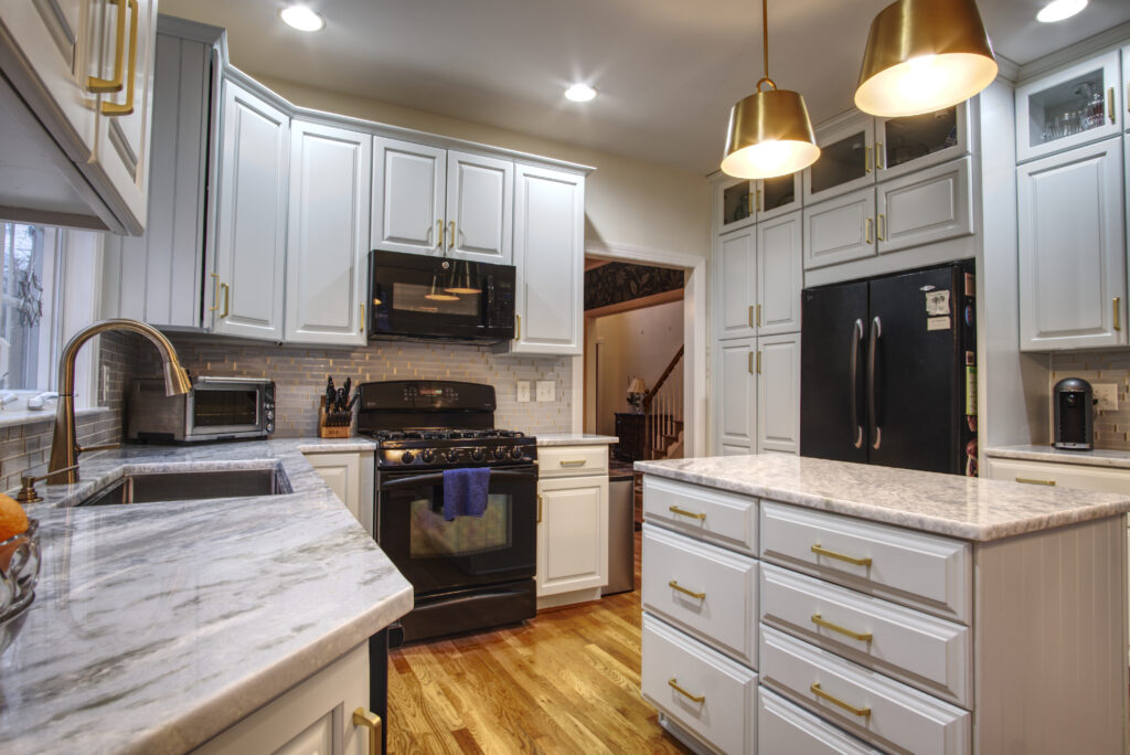 Newly painted cabinets in a home in Richmond, VA