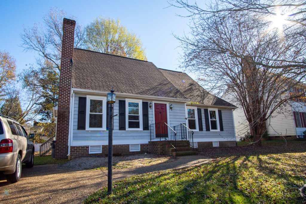 Freshly painted exterior of home in Richmond, VA